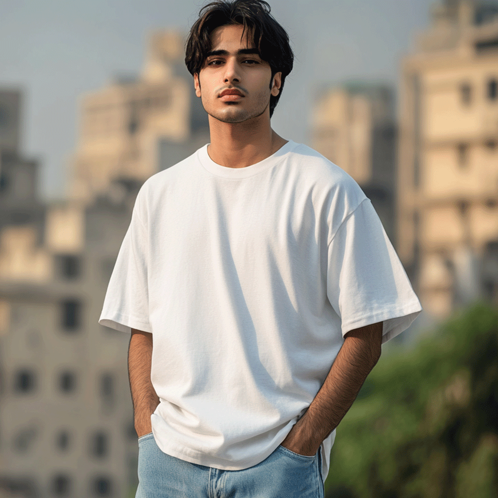 Basic Relaxed Fit White T-shirt