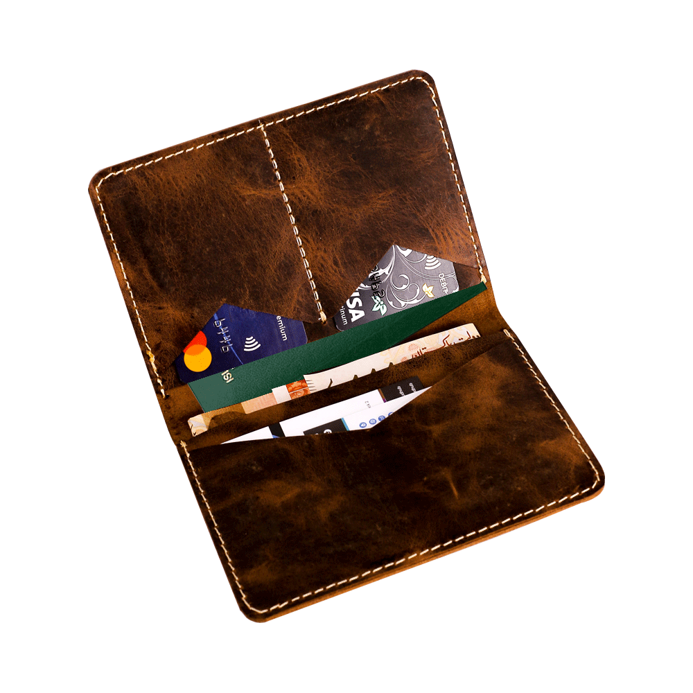 Sonic - BIFOLD PASSPORT COVER WALLET Brown