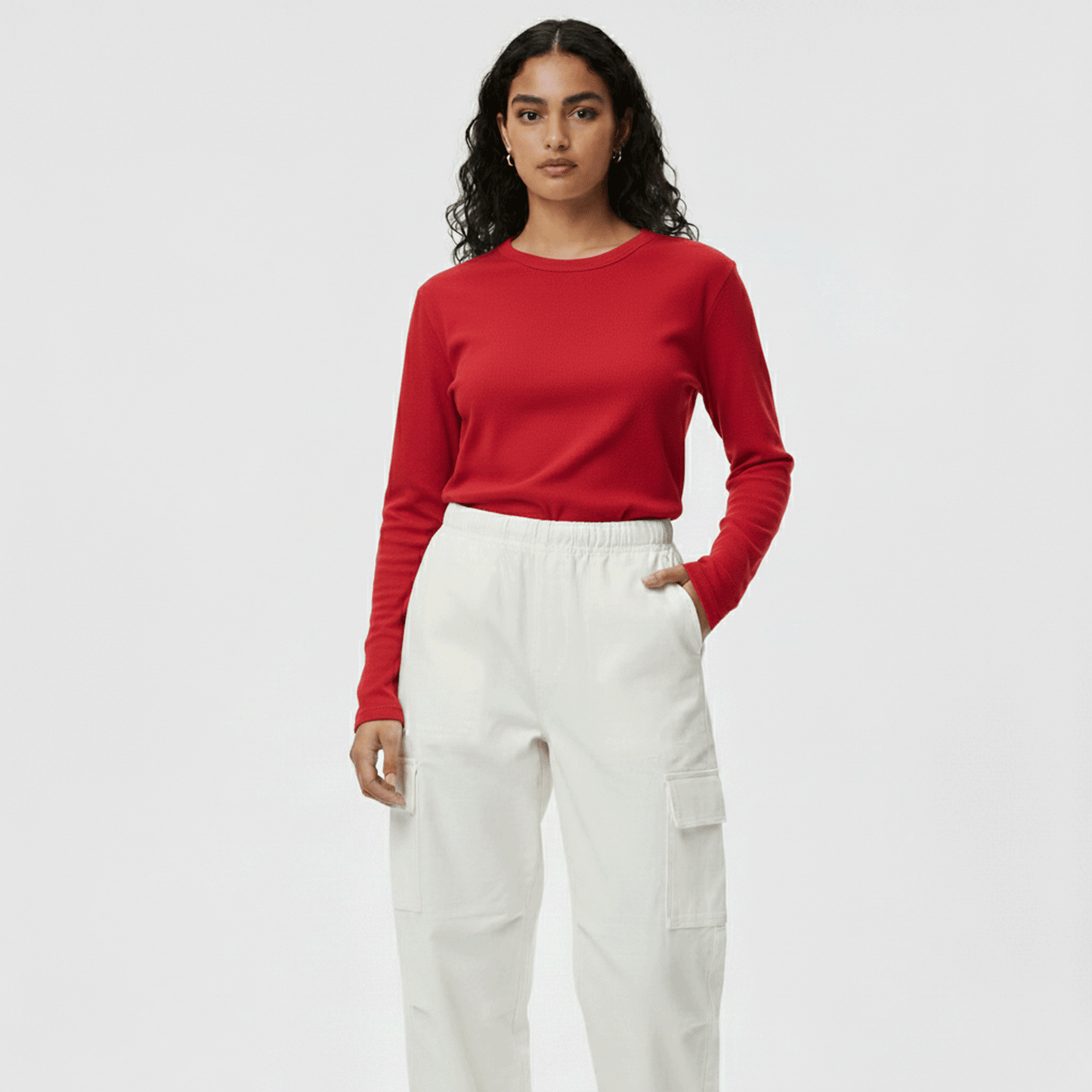 Red Regular Fit – 24/7 Long Sleeves T Shirt