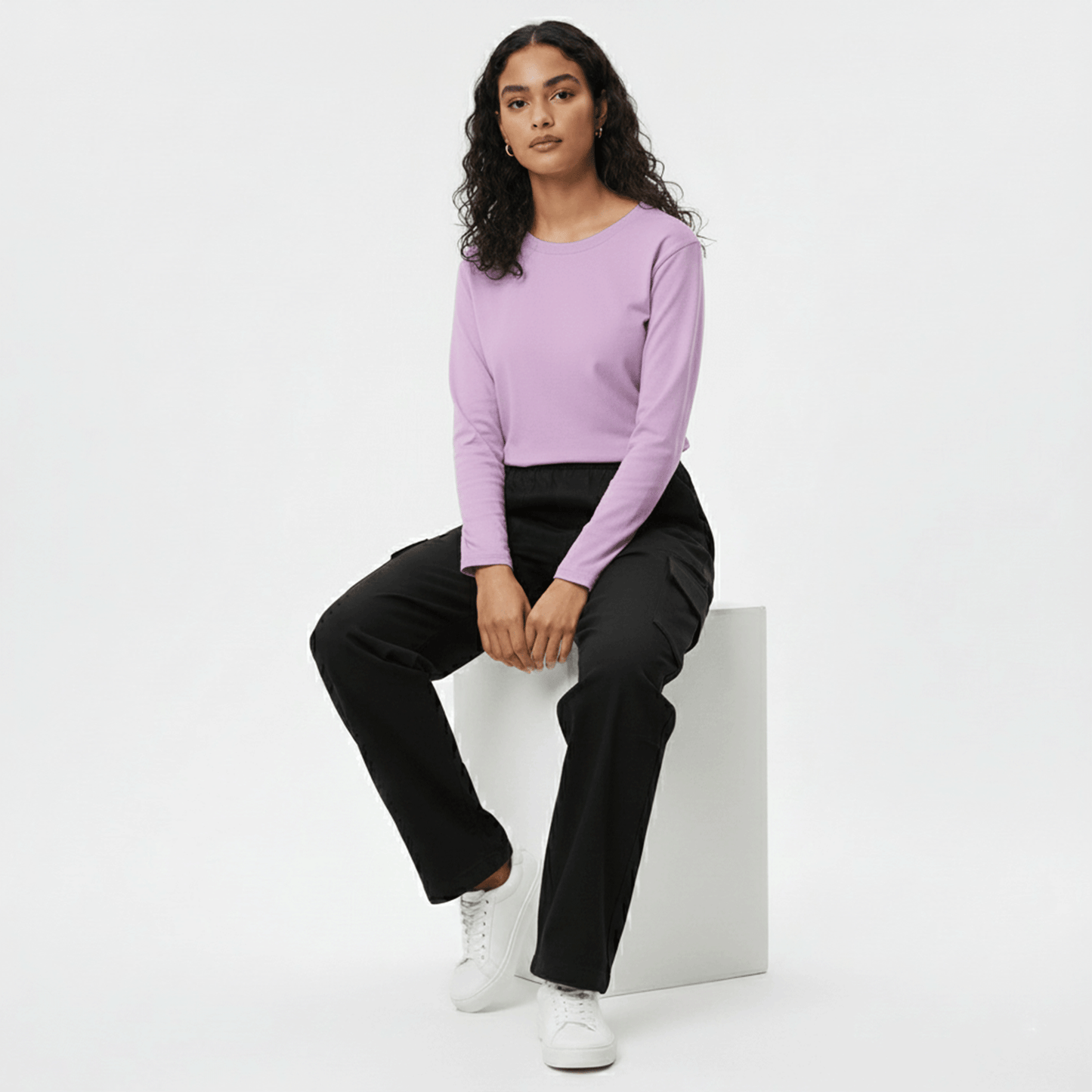 Light Purple Regular Fit – 24/7 Long Sleeves T Shirt