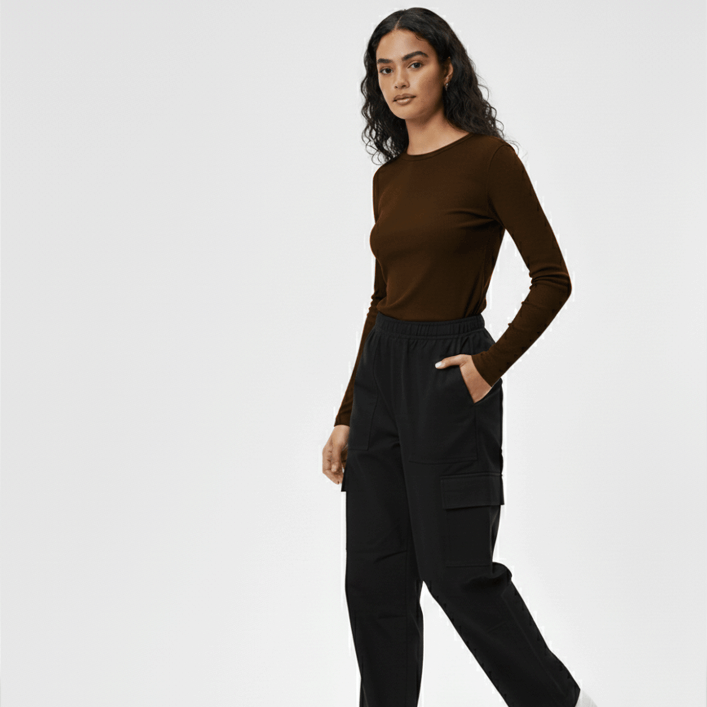 Brown Regular Fit – 24/7 Long Sleeves T Shirt