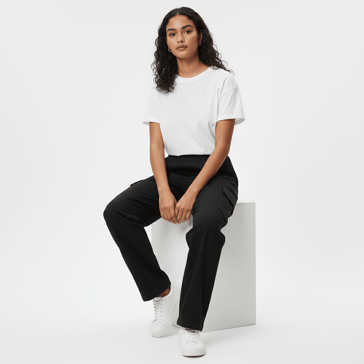 Black Loose Fit Cargo Pant