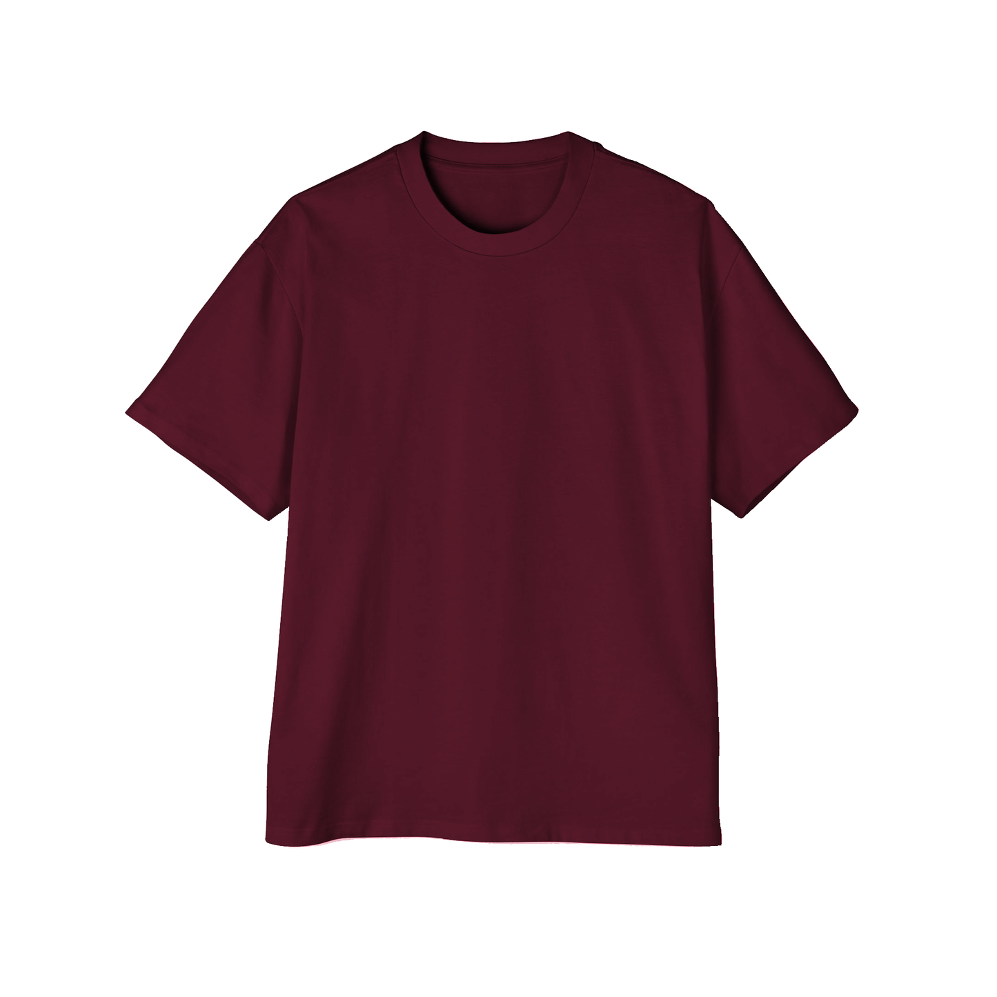 Basic Relaxed Fit Maroon T-Shirt