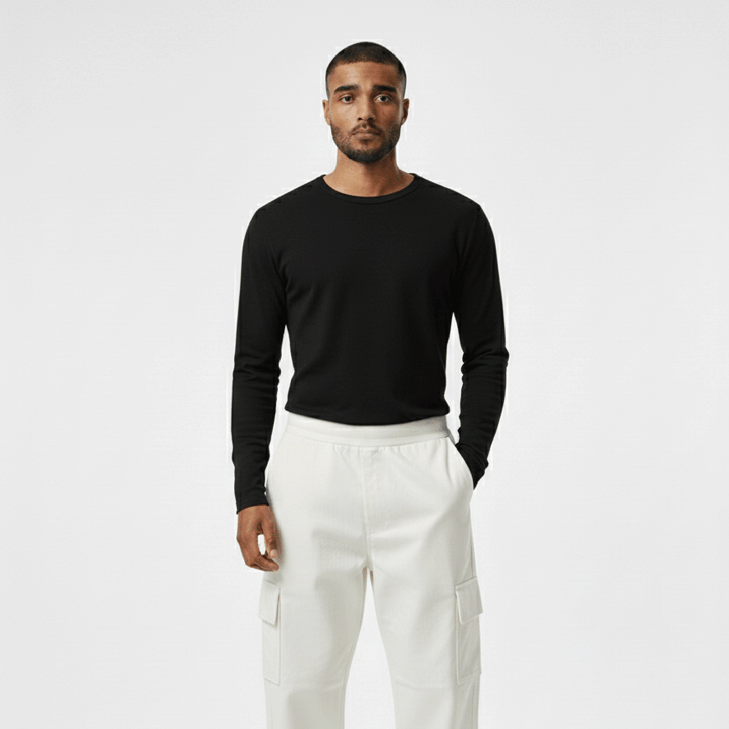 Black Regular Fit – 24/7 Long Sleeves T Shirt