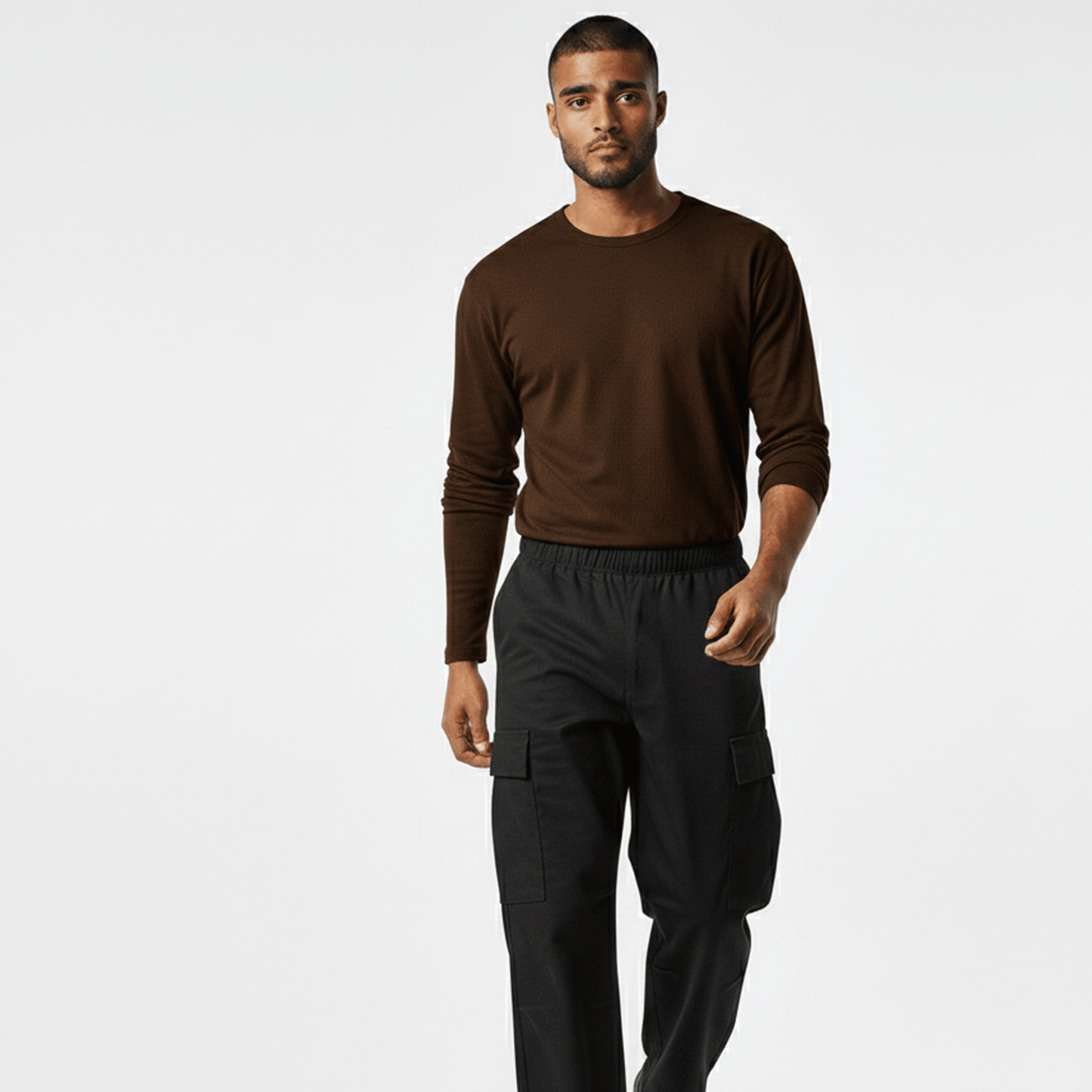 Brown Regular Fit – 24/7 Long Sleeves T Shirt