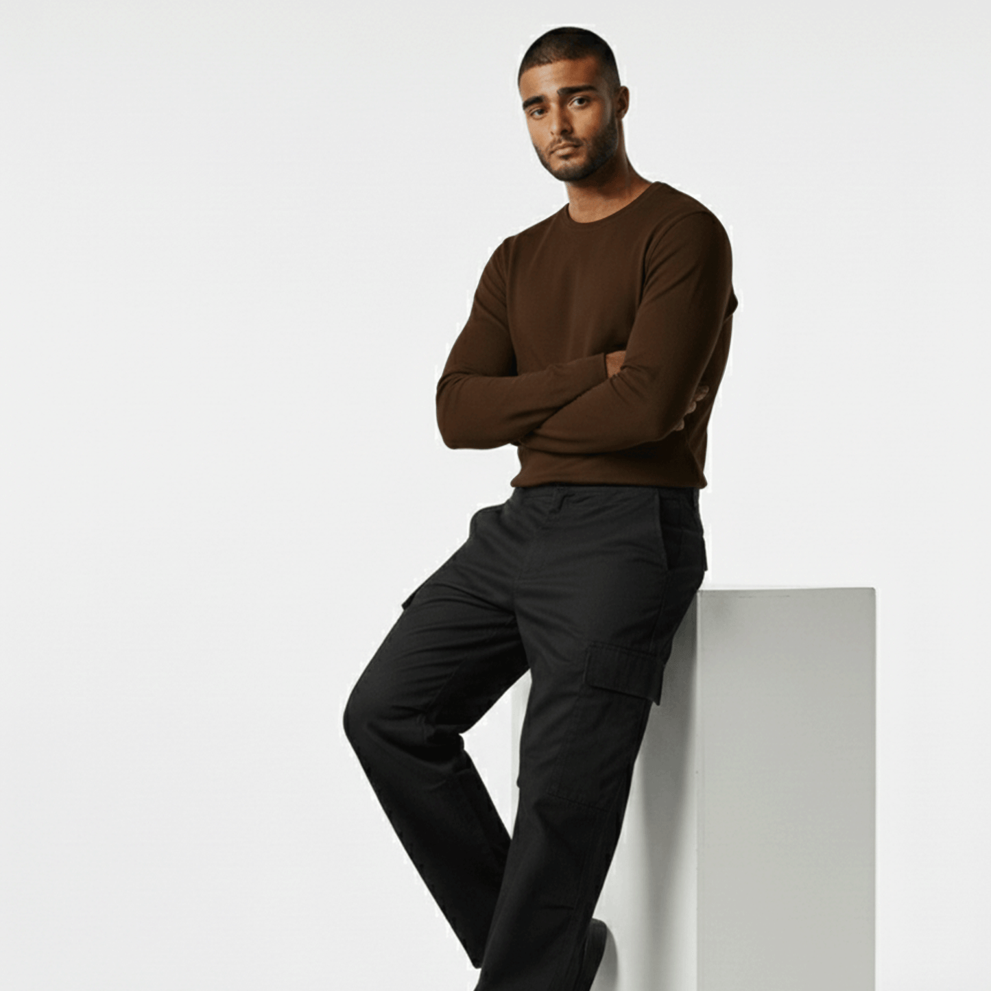 Brown Regular Fit – 24/7 Long Sleeves T Shirt