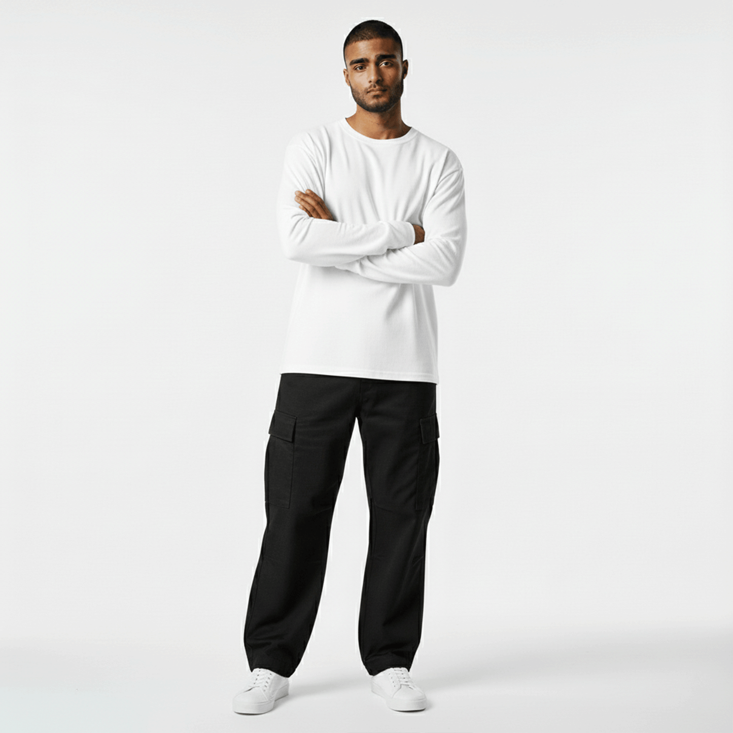 White Regular Fit – 24/7 Long Sleeves T Shirt