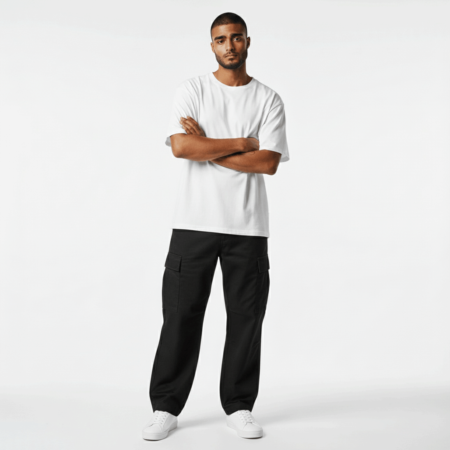 Black Loose Fit Cargo Pant