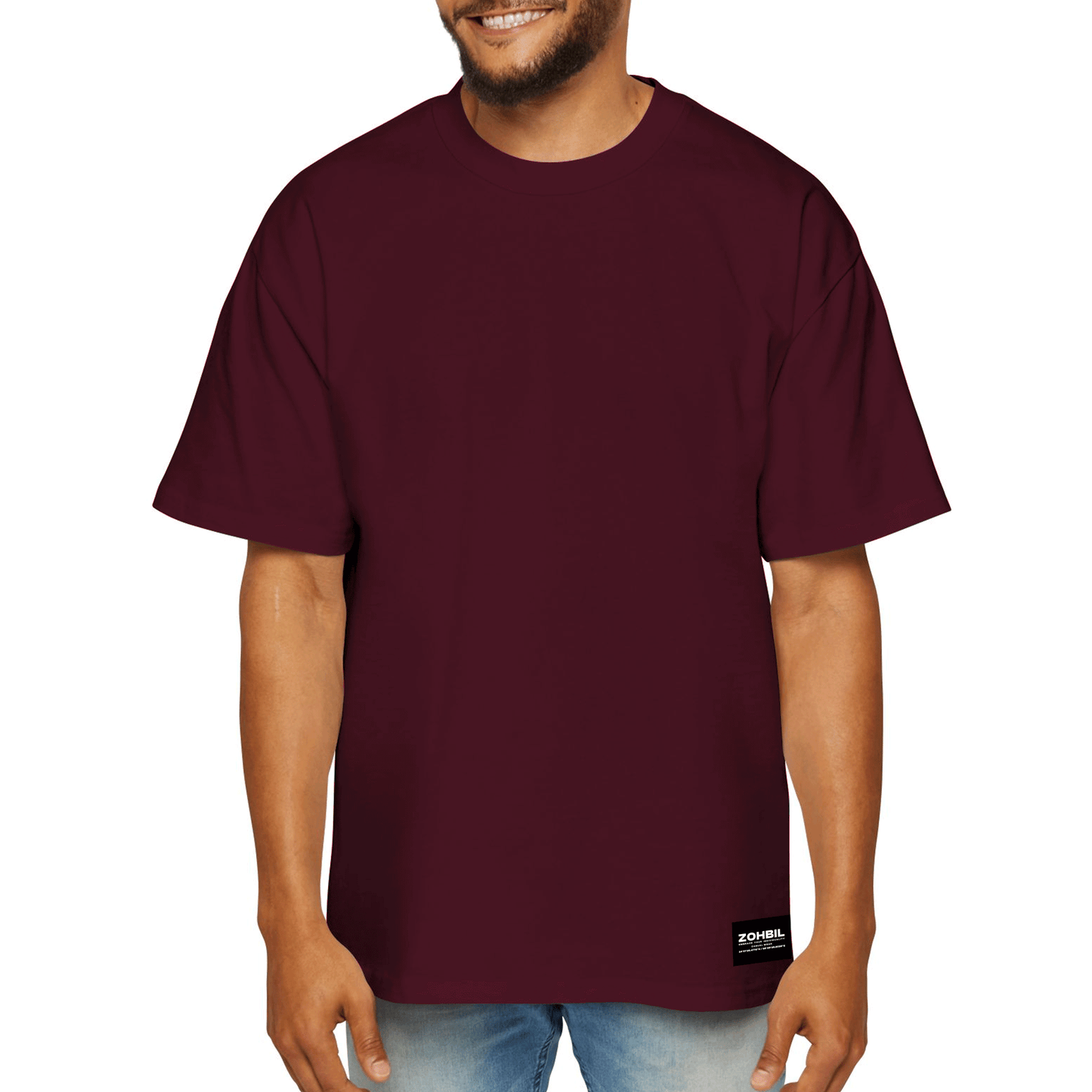 Basic Relaxed Fit Maroon T-Shirt